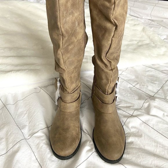 Source Unknown Tan Heeled Boots - Picture 1 of 9